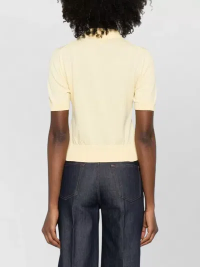 Apc Polo Collar Top Silk And Nylon In Neutral