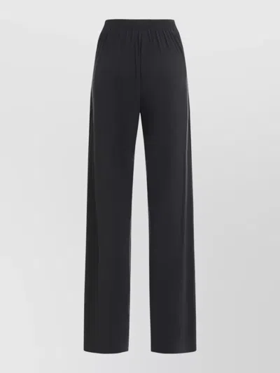 Amazuìn High Waist Wide Leg Technical Trousers In Black