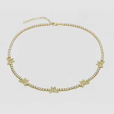 Skf The Pavé Butterfly Collar Necklace