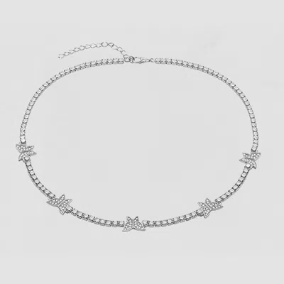 Skf The Pavé Butterfly Collar Necklace