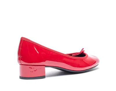 Repetto Bow Front Low Heel Pumps In Red