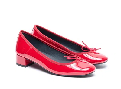 Repetto Bow Front Low Heel Pumps In Red