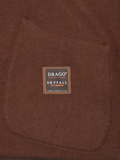 Franzese Collection Wool Overshirt In Brown