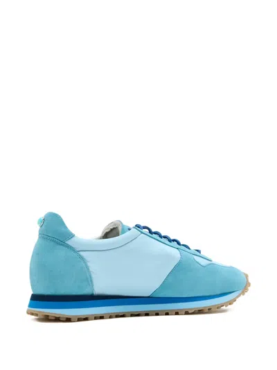 Blu Scarpa Round-patch Sneakers In Blue