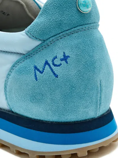 Blu Scarpa Round-patch Sneakers In Blue