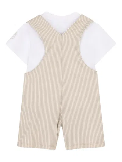 Timberland Striped-pattern Dungaree Set In Neutral