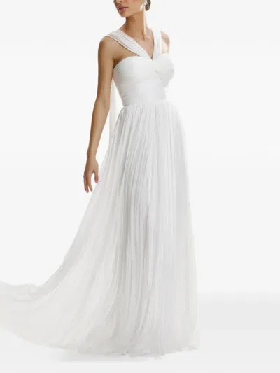 PORTER 褶饰带超长连衣裙