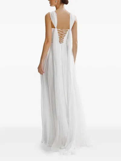 PORTER 褶饰带超长连衣裙