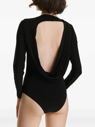 2310 Studio Open-back Drape Bodie In Black