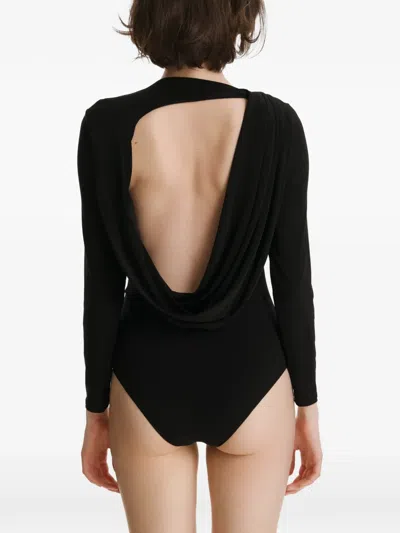 2310 Studio Open-back Drape Bodie In Black