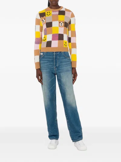 Moschino Patchwork Sweater In Multi
