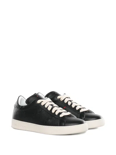 Kiton Pebbled Trainers In Black