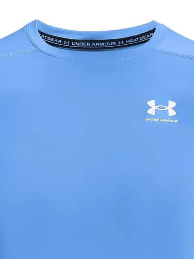 Under Armour Logo-print Compression T-shirt In Blue
