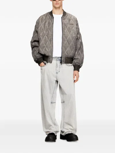 Diesel J-type-treat Diamond-quilted Cotton Blend Jacket In Multi