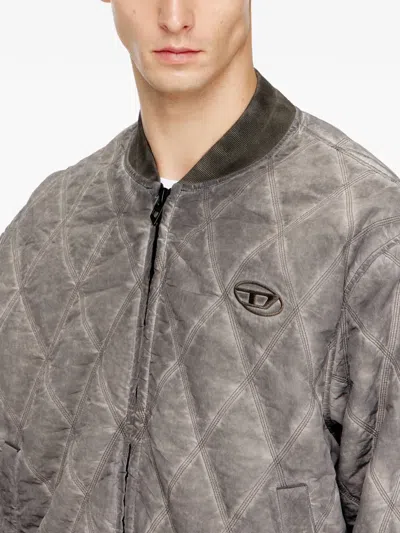 Diesel J-type-treat Diamond-quilted Cotton Blend Jacket In Multi
