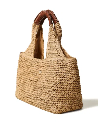 Twinset Woven-effect Logo-plaque Shoulder Bag In Pattern