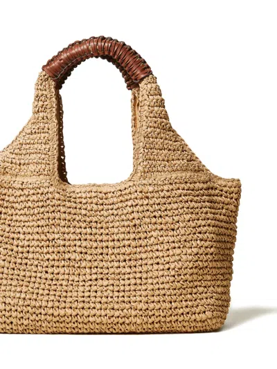 Twinset Woven-effect Logo-plaque Shoulder Bag In Pattern