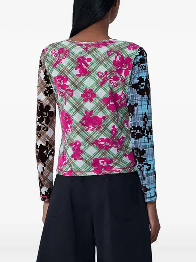 Chopova Lowena Women Pixel Bunny Mesh Top In Multi