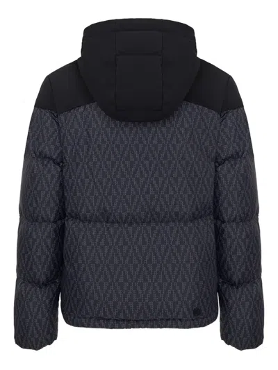 Colmar Hooded Patterned Jacket In Blue