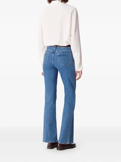 Vanessa Bruno Dompay Patch-pocket Flared Jeans In Blue