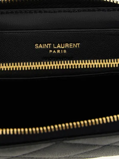 Saint Laurent Cassandre Quilted Purse In Black