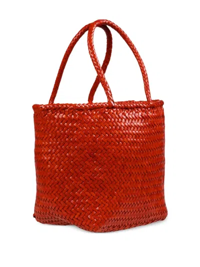 Dragon Diffusion Structured Handbag With Refined Silhouette In Orange