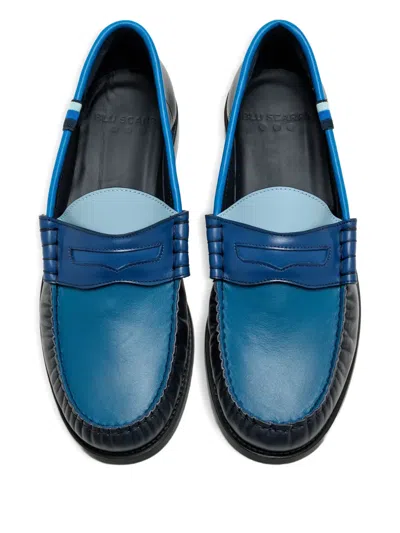 Blu Scarpa Penny-strap Loafers In Blue
