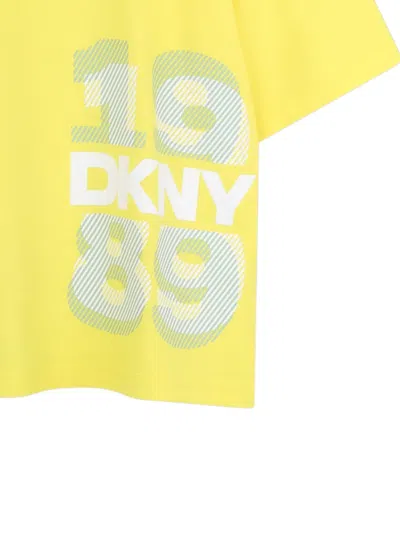 Dkny Graphic T-shirt In Yellow