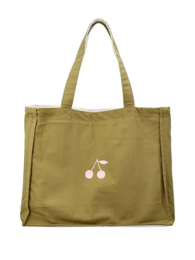 樱桃印花手提包