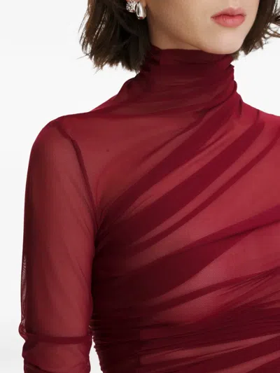 2310 Studio Draped Roll-neck Blouse In Red