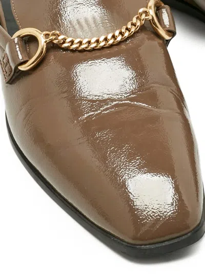 Pre-owned Stella Mccartney Chain Mules In Brown