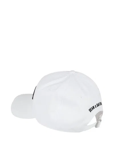 Dsquared2 Embroidered Cap In White