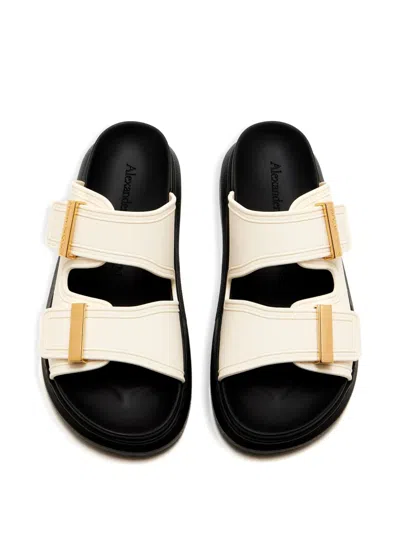 Alexander Mcqueen Hybrid Buckle Strap Sandals In Neutral