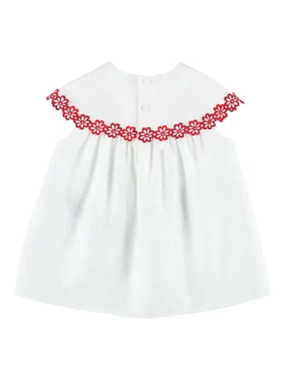 花卉边饰连衣裙