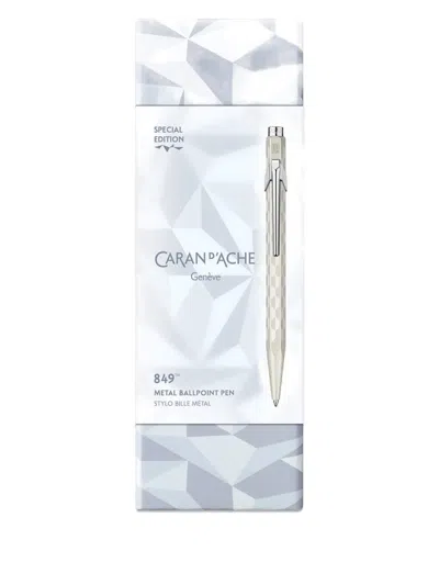 Caran D'ache Patterned Pen In Silver