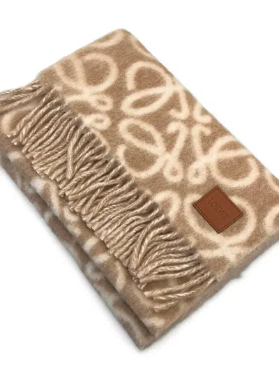 ANAGRAM 图案流苏围巾