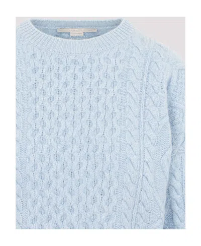 Stella Mccartney Aran Cable Knit Sweater In Virgin Wool In Multi
