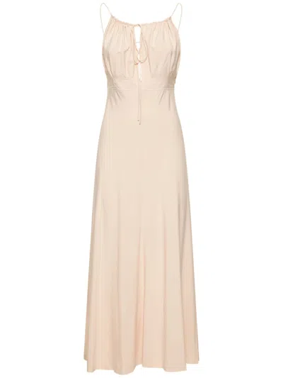 Totême Elegant Long Dress Without Sleeves In Beige In Neutral
