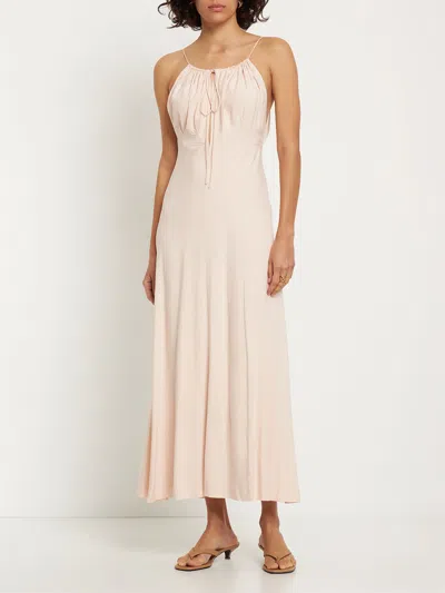 Totême Elegant Long Dress Without Sleeves In Beige In Neutral