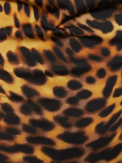 Stella Mccartney Leopard Print Swimsuit With Thin Straps In Animal Print