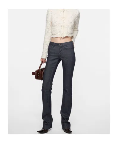 Acne Studios Belt Loop Jeans In Blue