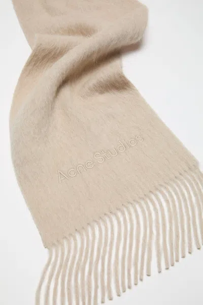 Acne Studios Logo Scarf In Neutral