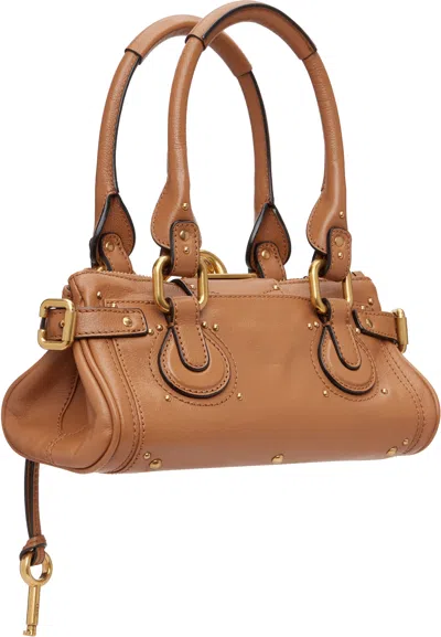 Chloé Paddington Brown Handbag With Two Top Handles And Padlock On The Front In Leather Woman In Brown