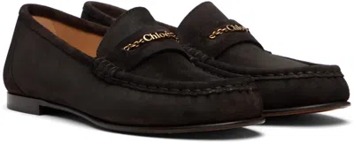 Chloé Brown '' Loafers In Black