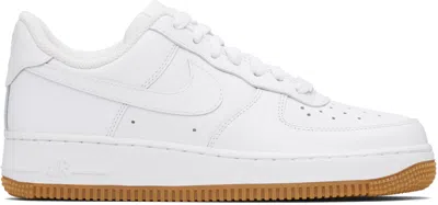 Nike White Gum Air Force 1 '07 Sneakers In White