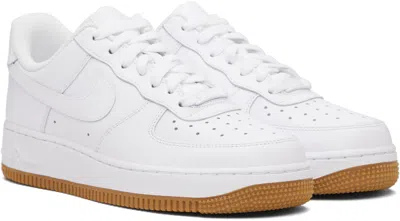 Nike White Gum Air Force 1 '07 Sneakers In White