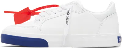 Off-white Arrow-logo Leather Sneakers In White