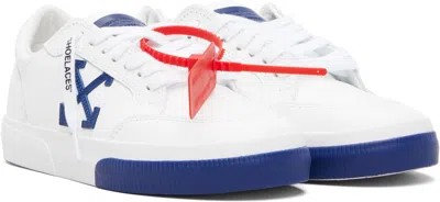 Off-white Arrow-logo Leather Sneakers In White