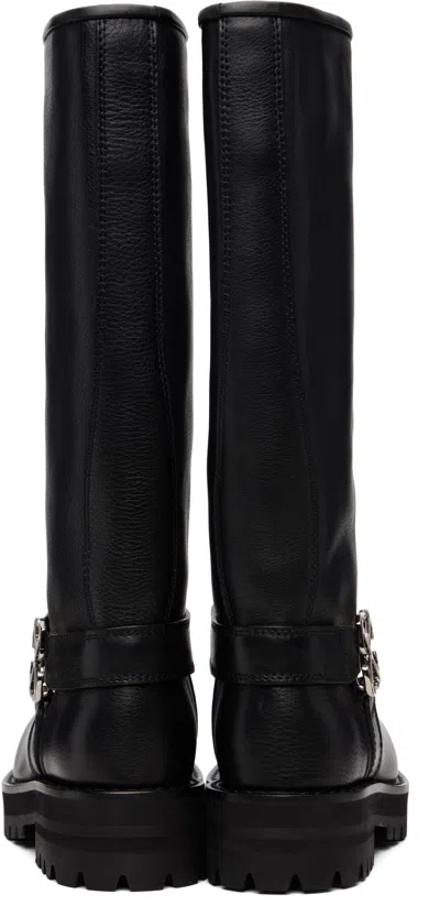 Off-white Black Off Track Tall Boots In Black