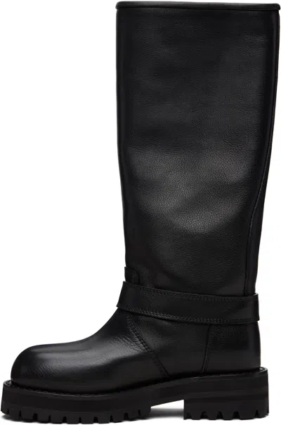Off-white Black Off Track Tall Boots In Black